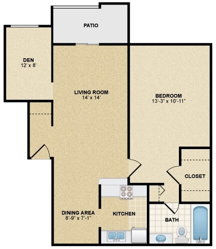 Delegate (with Den) - Fox Run Apartments