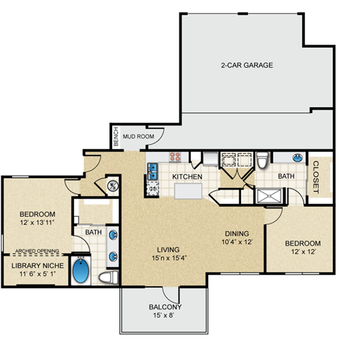 Floorplan - Deer Creek Apartment Homes