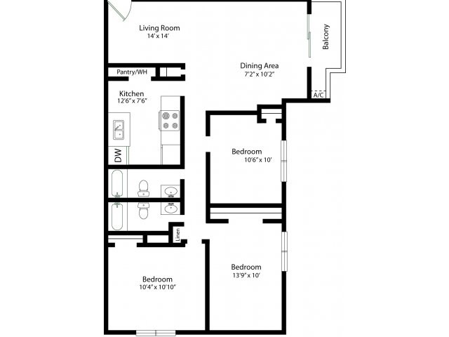 3BR/2BA - Plaza Apartments - NC