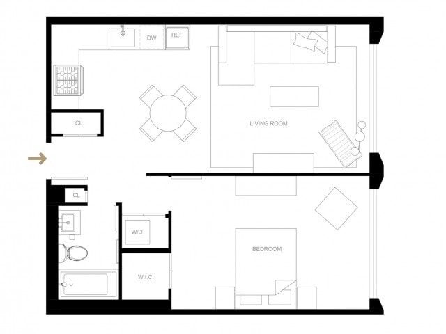 1 bed 1 bath A20-R - The Chelsea