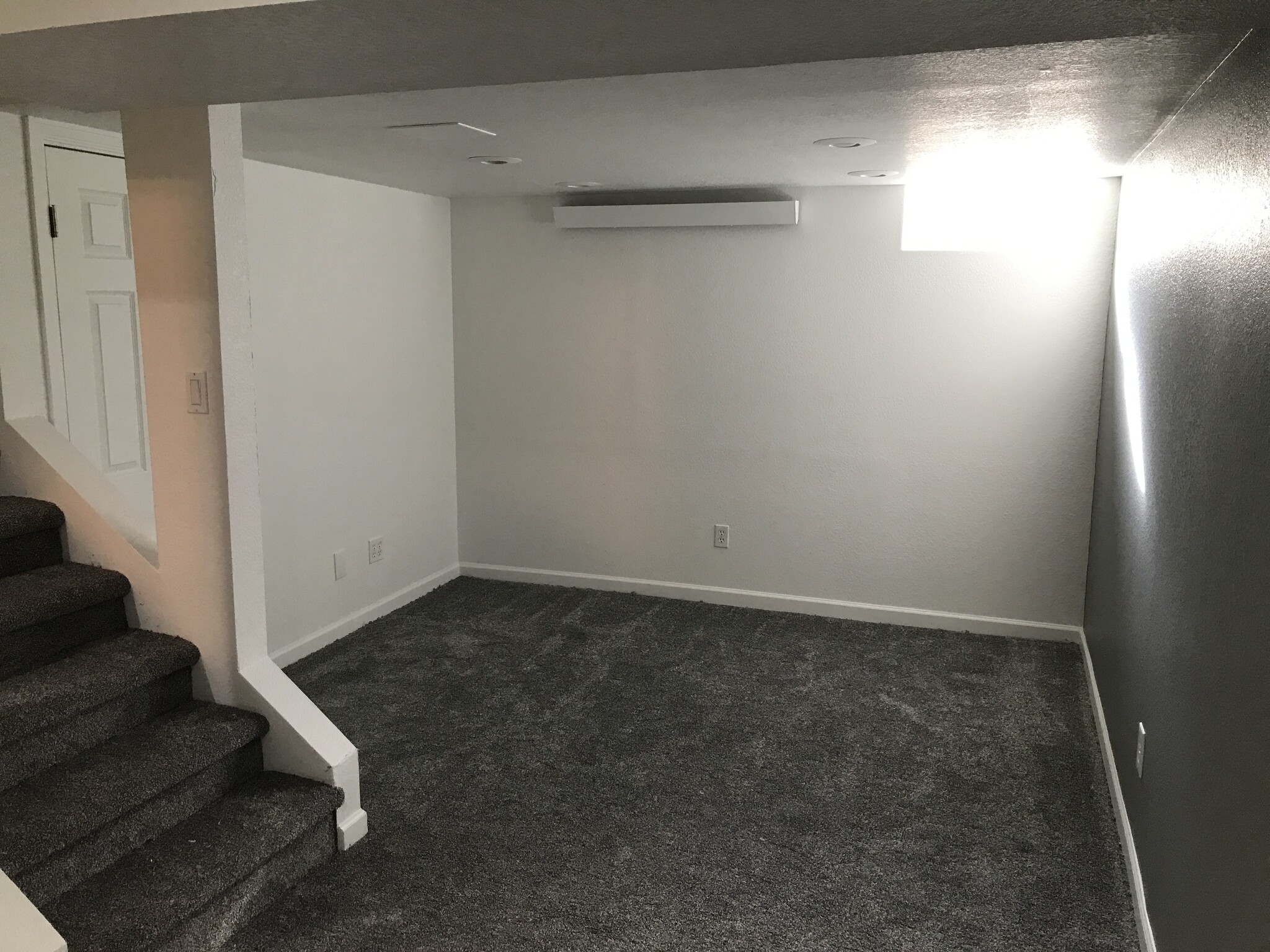 Carpeted den in basement - 1334 Marshall St