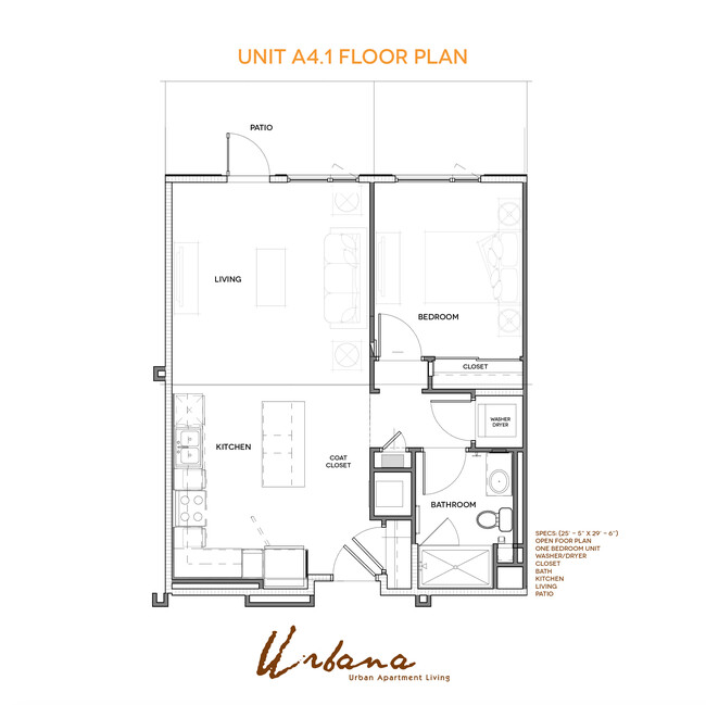 A4 Floorplan - Urbana Chula Vista Luxury Apartments