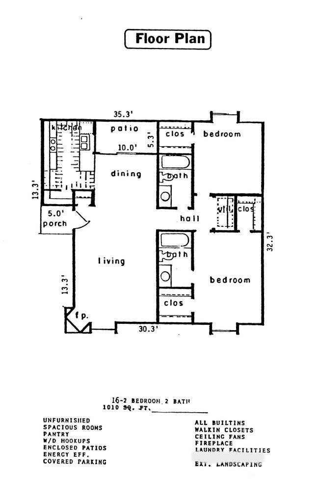 Tower Arms II - Two Bedroom - Park Terrace & Tower Arms Apartments