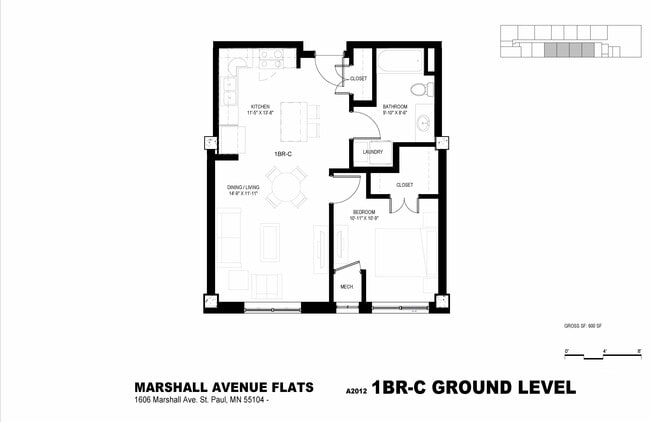 Floorplan - Marshall Avenue Flats