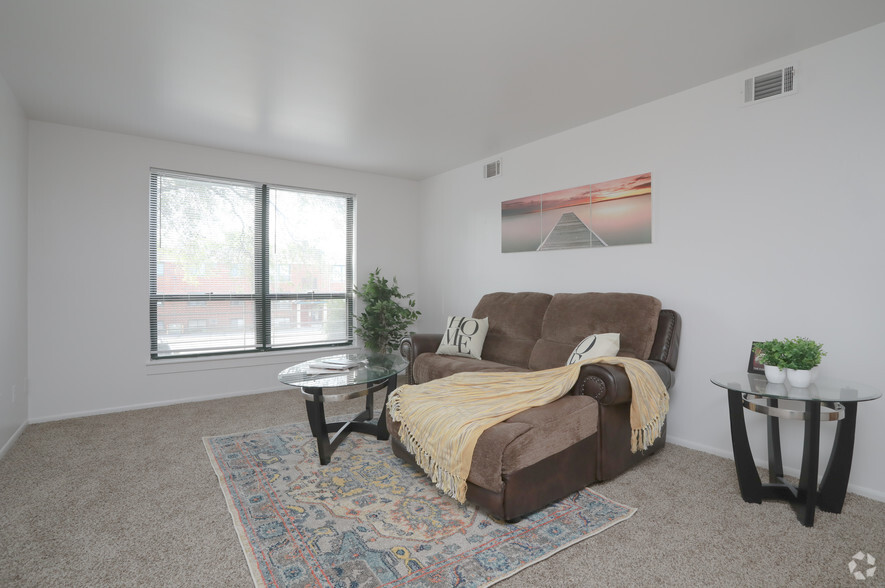 2 BR, 1 BA - Living Room - La Vue Lake Apartments