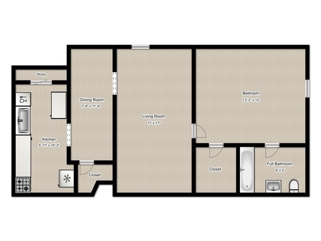 1BR/1BA - The Governor Apartments