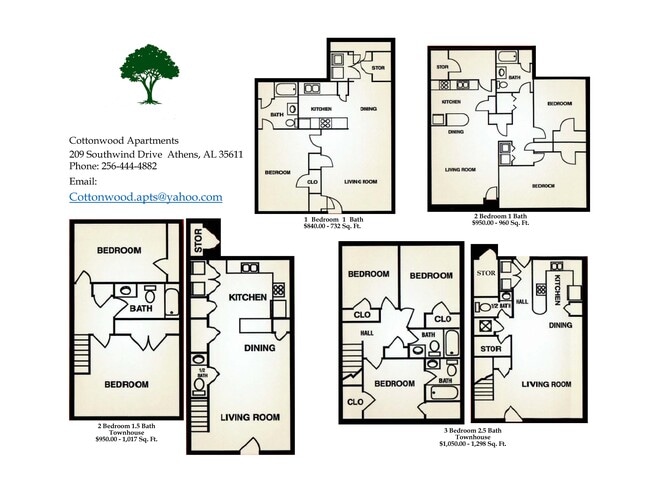Floorplan - Cottonwood Apartments