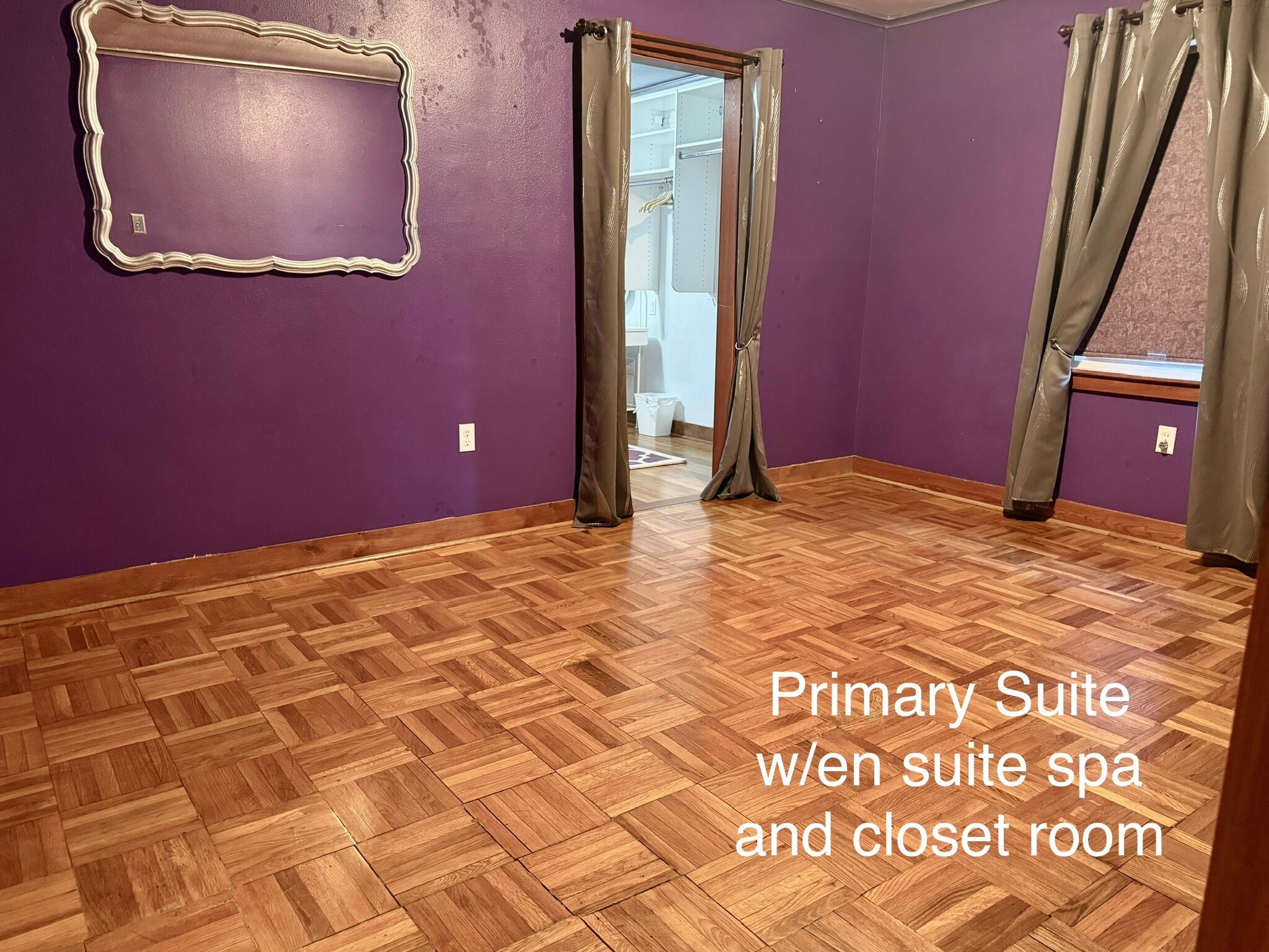 Primary suite with attached closet room and en suite bath - 3311 River Rd