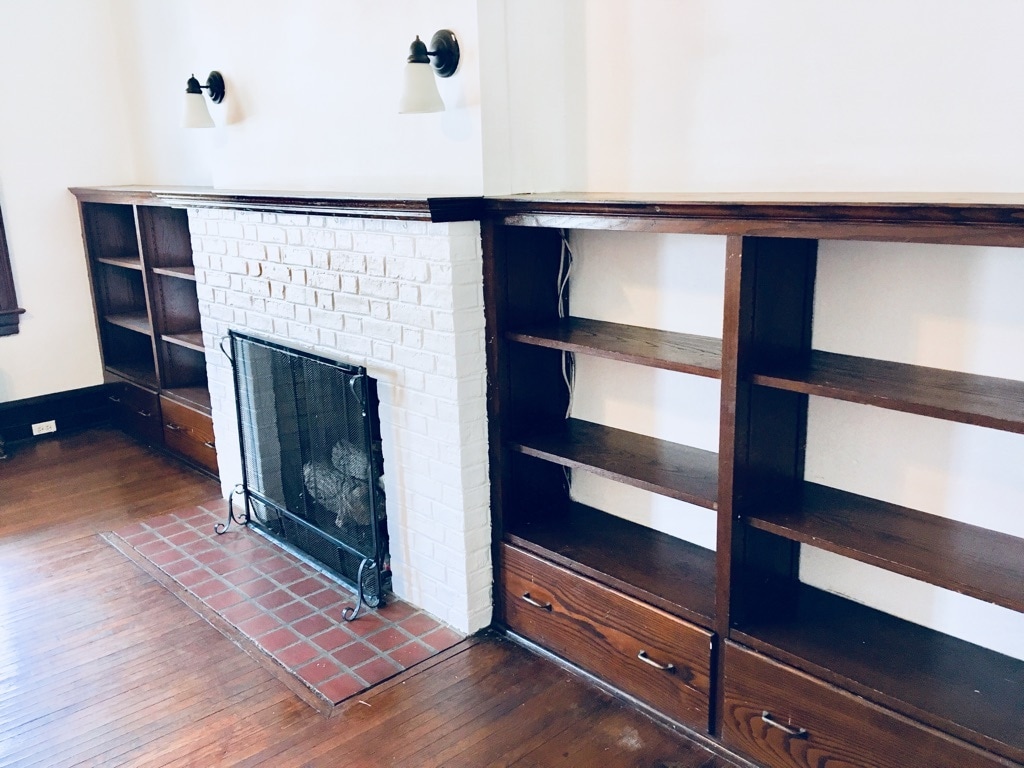 Faux Fireplace & Built ins - 343 College Ave