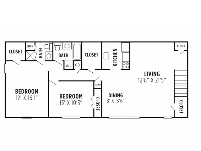 Floorplan - Woodland Plaza Apartments