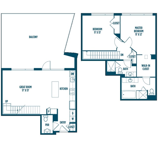 2BR/2.5BA N 1260 sqft - Foundry Lofts