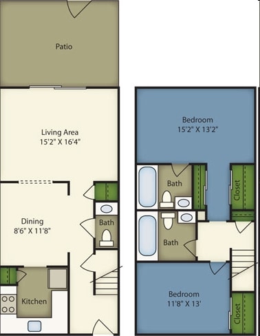2BR/2.5BA - Palmetto at Lakeside