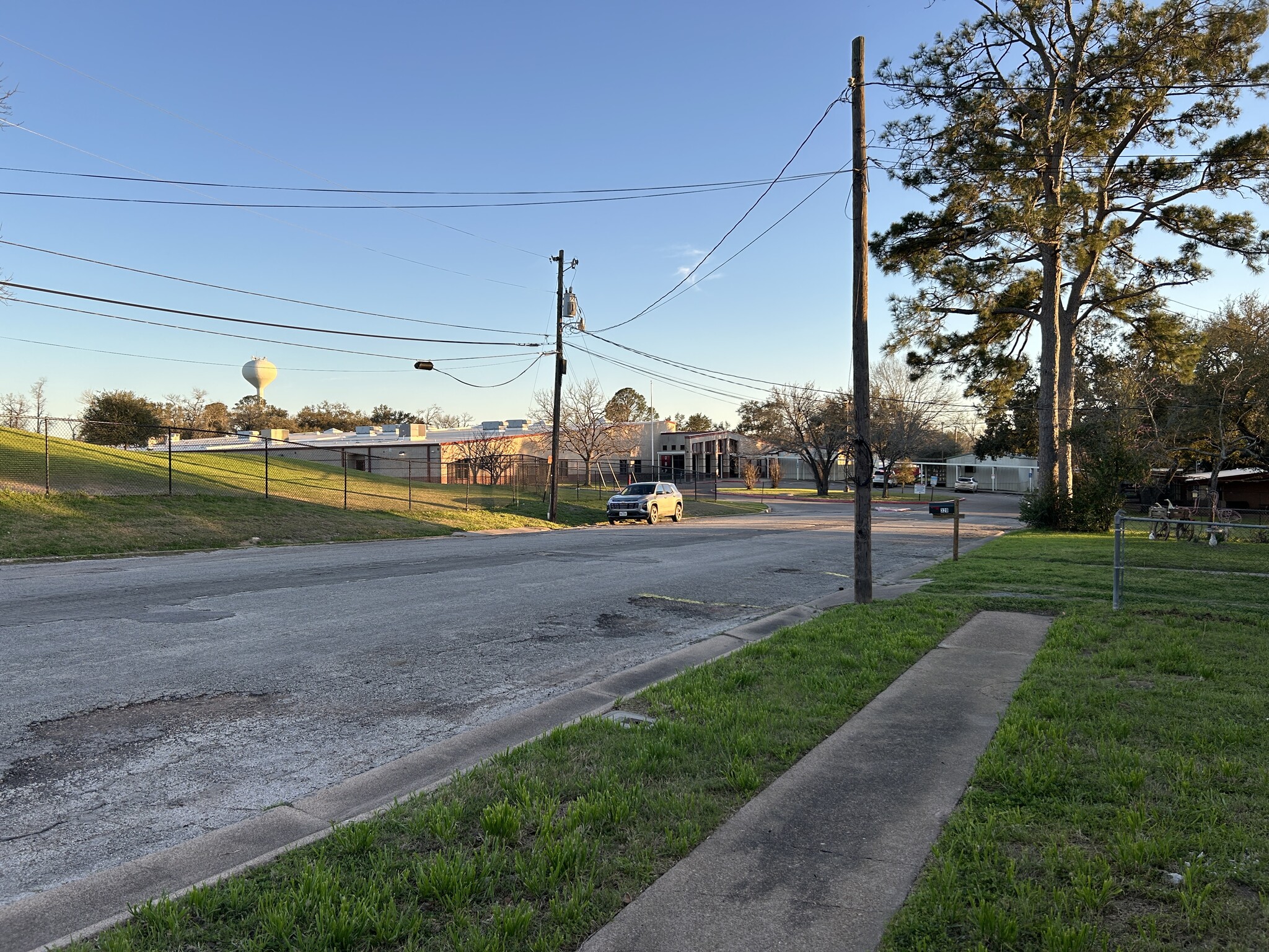 view of OBP/OBI from the front porch - 314 S Tesch St