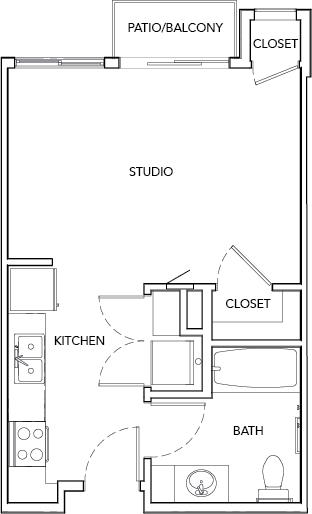 Studio / 1 Bath - Traditions at Englewood