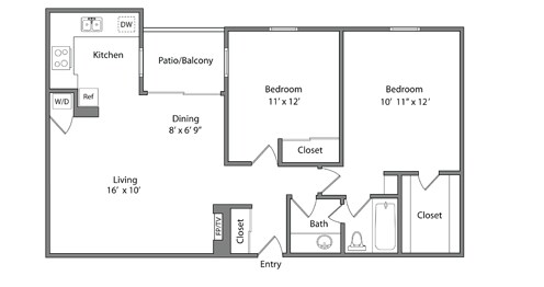 2BR/1BA - Franklin Plaza