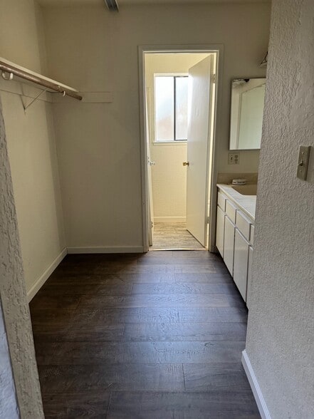 Master Bedroom with view of Master Bathroom is upstairs - 5 Del Prado Cir
