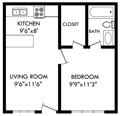 1BR/1BA - Westminster Apartments