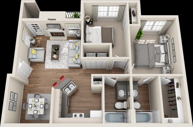 2 Bedroom.jpeg - Bridge at Volente