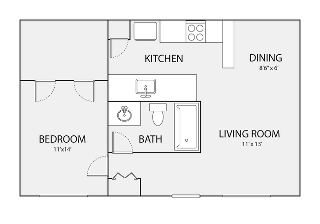 Floorplan - Oak Park Apartments