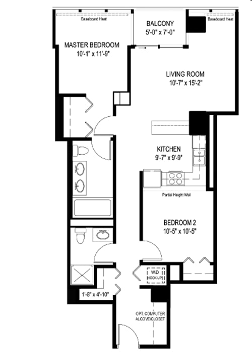 2BR/2BA - 235 W Van Buren St