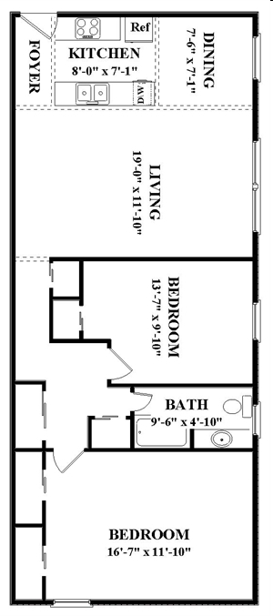 2BR/1BA - Goshen Manor