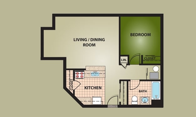 1BR/1BA - Nativity Manor