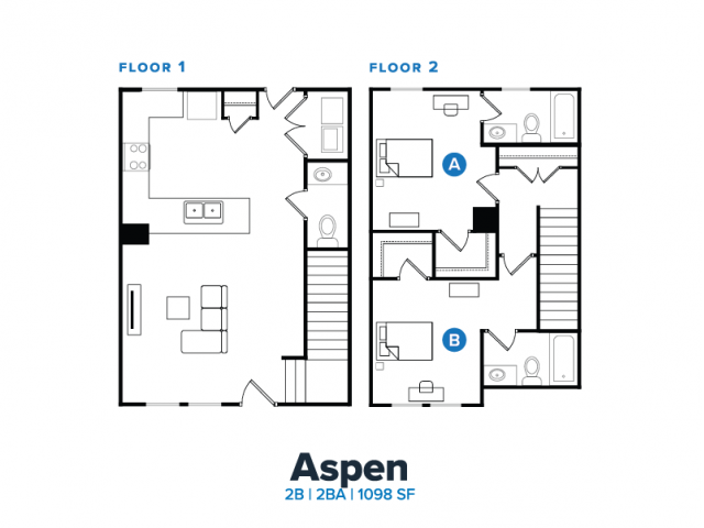 2 Bedrooms - Aspen Heights Pullman