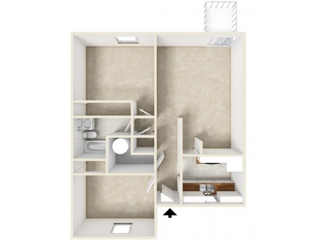 2BR/1BA - Fircrest Manor Apartments