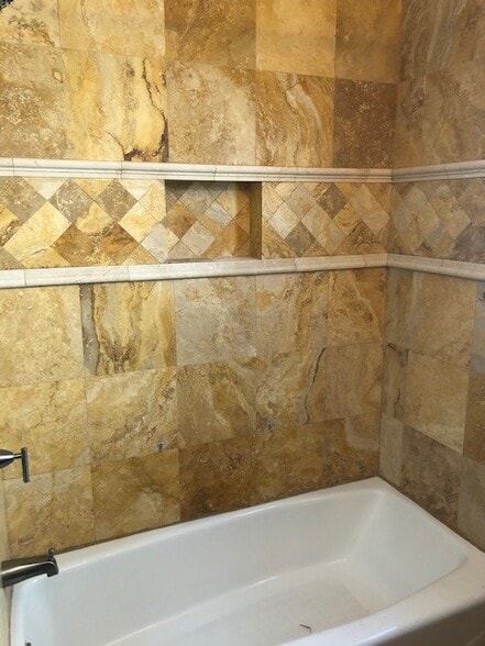 Bathroom Stone Walls - 1334 E 1st St