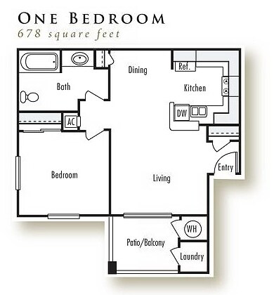 1BR/1BA - The Rivers