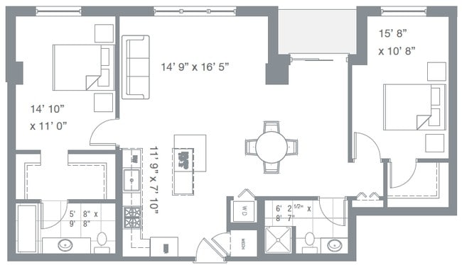 2BR/2BA - Watermark Condos