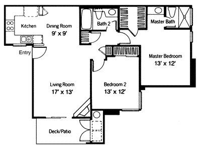 Floorplan - Oak Park Apartment Homes