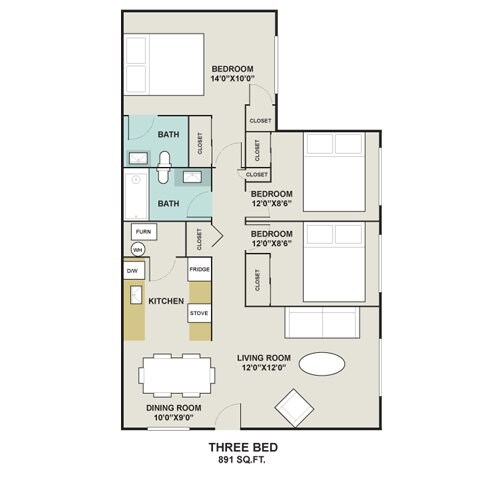 Floorplan - San Juan del Centro Apartments