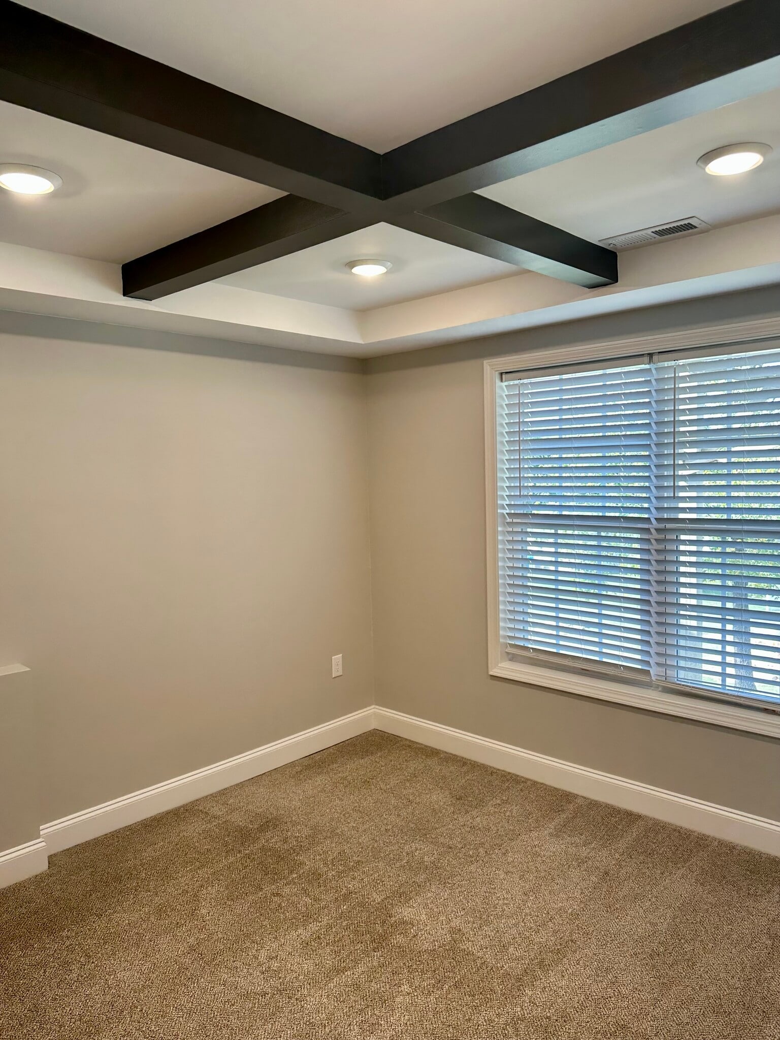Primary suite with coffered ceiling, double window - 2312-A Belle Ave NE