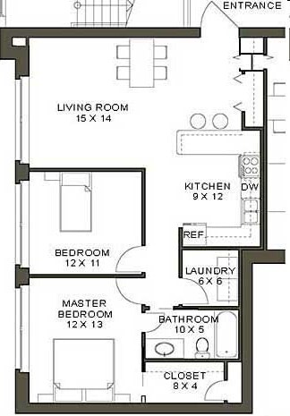 2BR/1BA - 257 Lafayette Center Lofts
