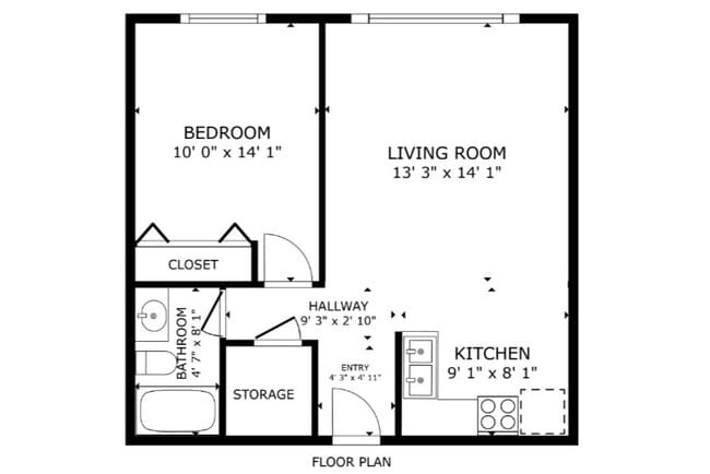 1BR/1BA - Hyacinth Apartments