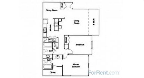 2BR/2BA - Twin Springs Apartments