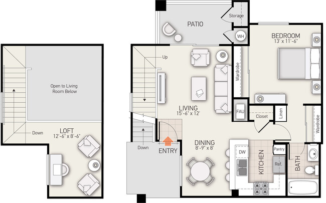 Floorplan - San Remo Villa Apartment Homes