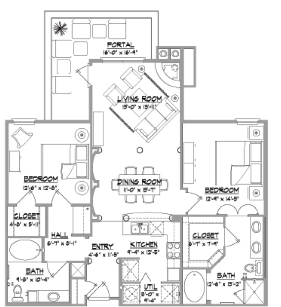 2BR/2BA - Alameda Santa Fe Condominiums