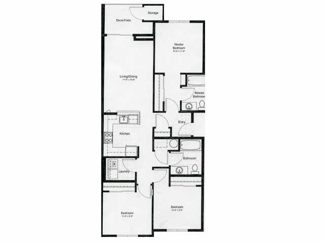 3BR/2BA - Terrace At Columbia Knoll Apartments