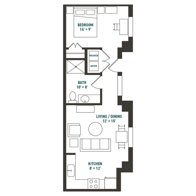 Hubble 1x1 579 - Northside Apartments