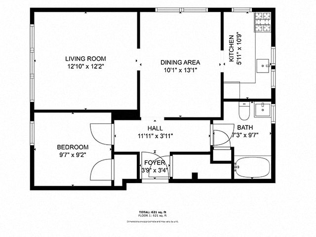 Floorplan - Manchester Apartments