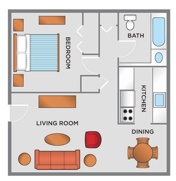 1BR/1BA - Lansing Gardens Apartments