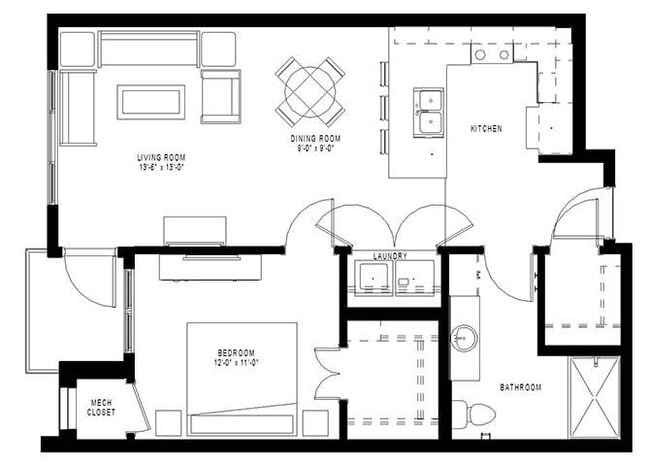 Floorplan - River North Senior Apartments