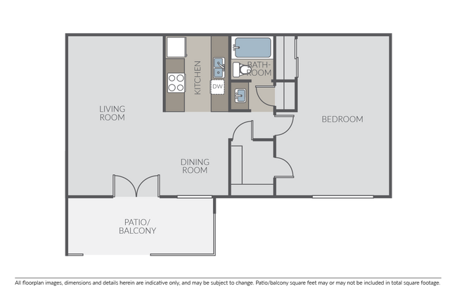 1 Bed 1 Bath (H1L) - Hacienda at Camarillo Oaks