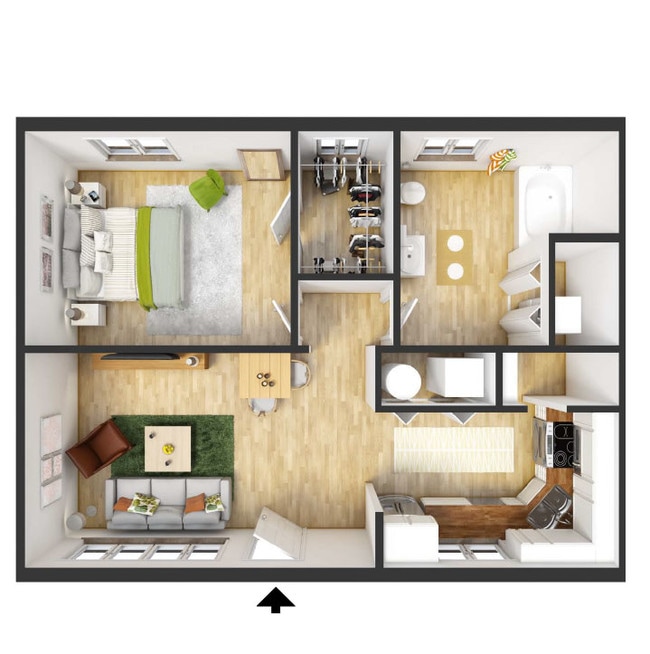 3D Floor Plan - River Ridge Place