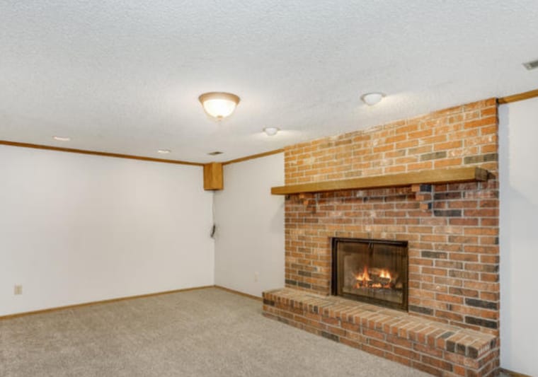 Basement Family Room with fireplace - 142 E. Wood