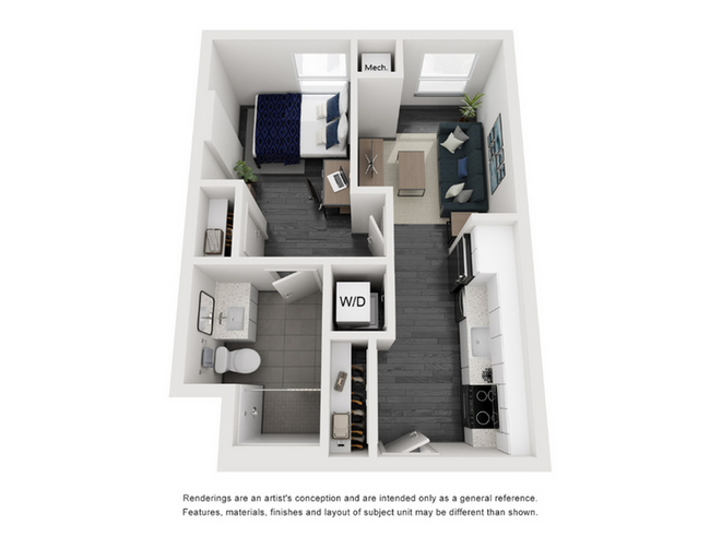 A1 - 3D Floor Plan - Terrazul