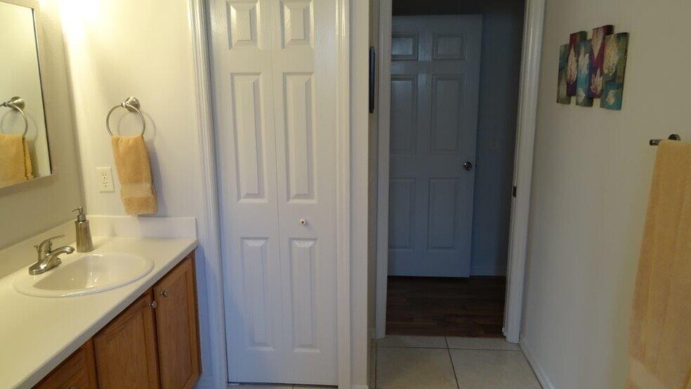 Master bathroom with linen closet. - 979 West Skyview Crossing Drive