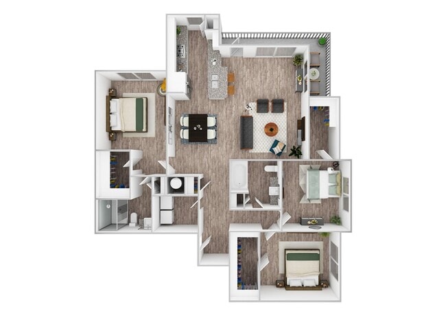 3 Bedroom | 2 Bath | 1471 SF - Cyan Craig Ranch Apartments